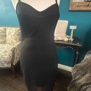 Express Black fishnet style Midi Dress